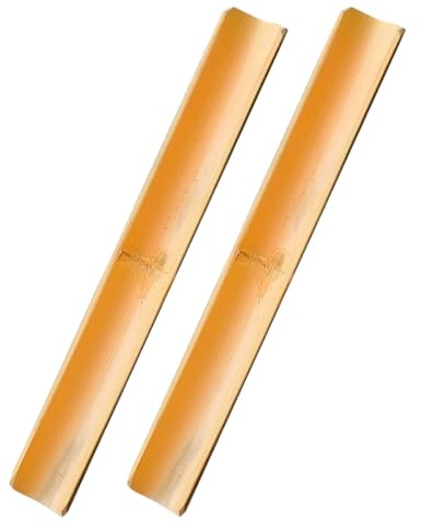 GAROZATION Fontana D'acqua in Bambù da Giardino 2 Pezzi, Canale in Bambù lungo 50 Cm, Fontana Decorativa Fai da Te per Esterni, Accessorio Multifunzionale per Acquari e Aree Gioco Acqua