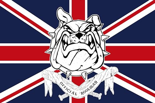 Durabol - Bandiera grande di Hooligans, 150 x 90 cm, in raso