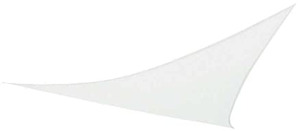 AKTIVE Voile d'Ombrage Triangulaire 360X360X360 cm Blanc, Jardin, Terrasse, Polyester 160 g, M², Protection UV50, Résistant et Élégant pour l'Extérieur, Cordes de Fixation Incluses