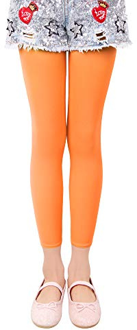 L&K-II 3/4 Enfants Filles Collants d'été sans Pieds Collants de Ballet Collants de Danse 40 den Opaque Microfibre coloré 27252 Orange 98/104