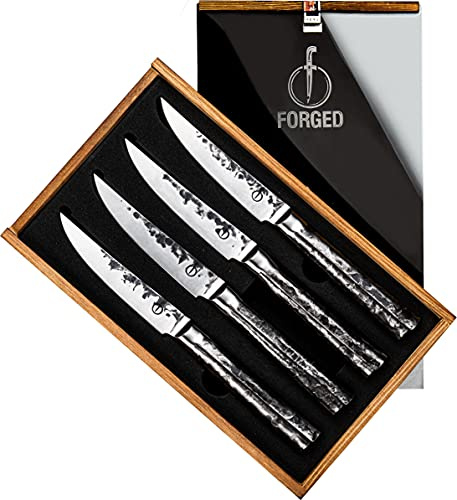 Forged Intense Steakmesser, 4-teilig, handgefertigt, in Holzkiste