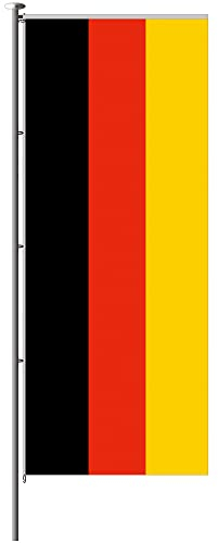 Bandiera della Germania, 120 x 300 cm, in formato verticale, 110 g/m², in poliestere antistrappo