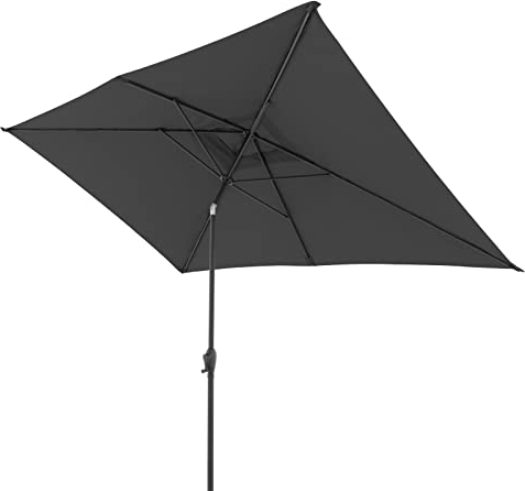 Doppler Sonnenschirm für den Garten Jack 300x200cm in Dunkelgrau - Rechteckiger Sonnenschirm für Balkon & Terrasse - Schirm knickbar - Großer Balkonsonnenschirm - Kippbarer Kurbelschirm