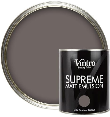 Vintro | Luxury Matt Emulsion | Smooth Chalky Finish | Multi Surface Paint | for Walls, Ceilings, Wood and Metal | 1L (Taupe - Fresco)