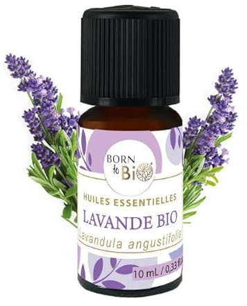 BORN TO BIO Huile Essentielle Lavande Bio - 100% Pure et Naturelle - Certifié AB - 10ml