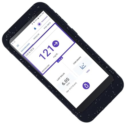 Mix Silicone Case for Omnipod 5 Receiver (Continuous Glucose Monitoring) (Glitter Black)