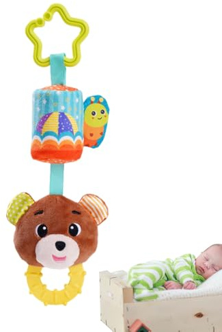 Zum Aufhängen von Knitter-Spielzeug, Rasselspielzeug – bewegliches | Spielzeug für Kinderwagen mit Rasseln und Rasseln, niedliche Tiere | Spielzeug für Kinderwagen, mit Knistergeräuschen und Bei