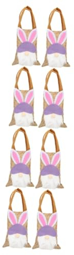 Healeved 8stücke Teiliges Ostergeschenke Taschen Kleine Stoffbeutel Für Süßigkeiten Lollis Und Snacks Für Ostern Und Partys Wiederverwendbar Mit Mütze
