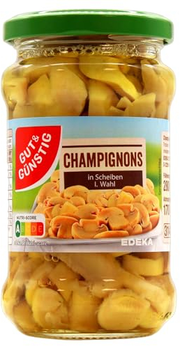 Gut & Günstig Champignons in Scheiben 1.Wahl, 12er Pack (12 x 170g)