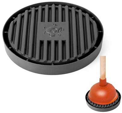 Dealsgogo Vassoio per stantuffo – Tappetino per stantuffo per WC – Porta stantuffo cattura le gocce – assorbe l'acqua dallo stantuffo e si asciuga rapidamente, solo supporto per stantuffo WC