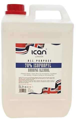 ican london isopropyl All Purpose rubbing alcohol 70% first aid antiseptic Disinfectant 5000ml (5 litre)