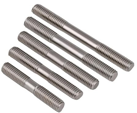 5/10 Stück 304 Edelstahl Metrische Standard Stehbolzen Schraube Stange Zahn Stick Doppelkopf M3 M4 M5 (Size : M3 x 60(10pieces))