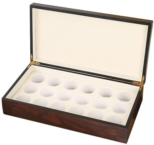 Tsffae Tea Box Storage Organizer Chest Case with Lid Tea Storage Box Multifunctional Tea Chest Organizer 12 Compartment for Cabinet Countertop Decor