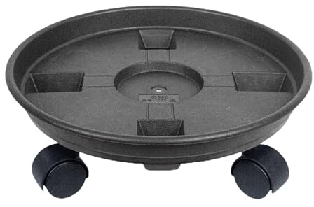 JISADER Soucoupe pour Plantes, Support Roulant pour Plantes avec Roues, Rouleaux de déplacement de Pot Ronds pour Balcon, intérieur et extérieur, 36CM