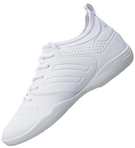 NGARY Cheerleading Training Tanzschuhe Jazzschuhe Damen Lace Up Fitness Gymnastik Training Modern Jazz Yoga Tanzschuhe,Weiß,42 EU