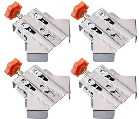 TOOSOAR 4PCS Morsetti Angolari per Legno, Morsetto Angolare a 90 Gradi, Morsetto d'Angolo Destro in Acciaio Inox, per Cassetti di Cornici Fotografiche per la Lavorazione del Legno