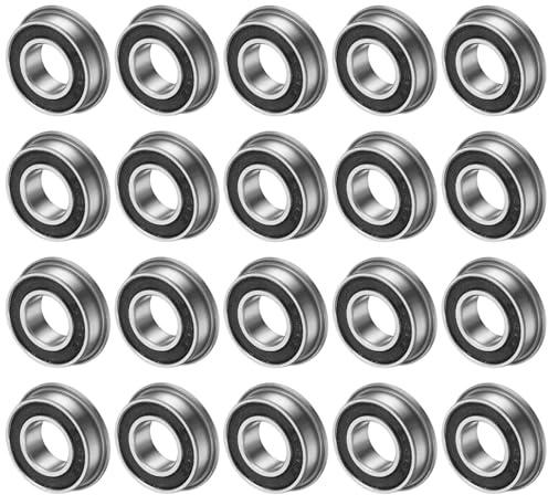 M METERXITY 20 Pcs F688-2RS Cuscinetto A Sfere Con Flangia, 8mm x 16mm x 5mm Doppia Guarnizione In Gomma Acciaio Cromato (GCr15) Cuscinetti A Sfere A Gola Profonda Per Carriole/Stampanti/Fax