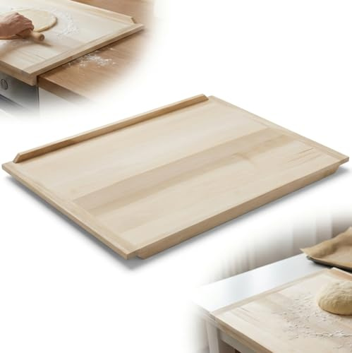 PEEWIT Menuiserie double face en bois grand XXL 80x59 pour le pétrissage de la pâte à découper