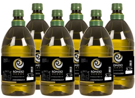 ACEITE ROMERO VERDE - Aceite de Oliva Virgen Extra. Pack de 6 Garrafas de 2L AOVE 100% 25/26