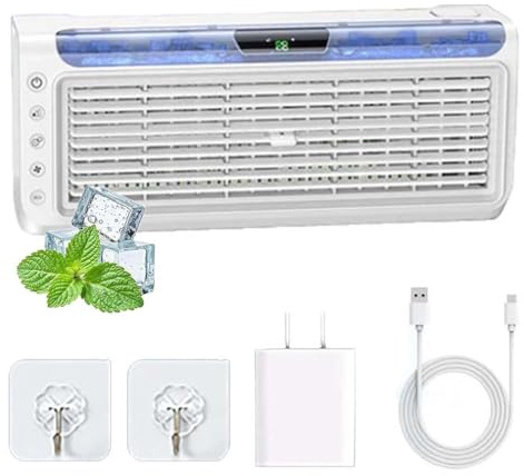 Libiyi Snapchill, Glosrity Airacool Snapchill, Petit Climatiseurs Portable Ventilateur Climatiseur Mural, Refroidisseur d'air sans perçage, 6 Vitesses Mini Climatiseur pour La Maison Et Le Bureau