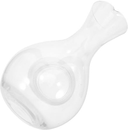 Garneck Decantador de Sake de Vidrio Botella Elegante con Boca Inclinada y Capacidad de 300 Ml con Cámara de Hielo para Bar y Variedad de Ocasiones