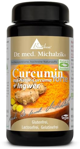 Curcumin forte aus Natur-Curcuma + Ingwer nach Dr. Michalzik, 90 Kapseln