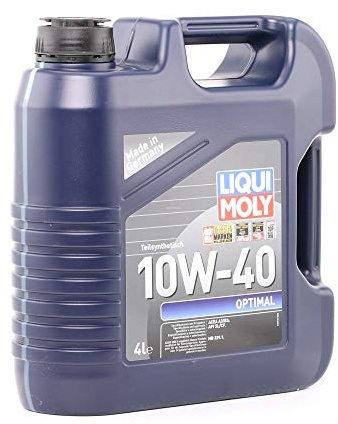 LIQUI MOLY Motoröl 10W-40 Optimal Teilsynthetiköl Motor Öl ACEA A3/B3 API SL API CF 4L Kompatibel mit MERCEDES-BENZ E-Klasse Limousine W211 C-Klasse Limousine W203 E-Klasse Limousine W212, OPEL
