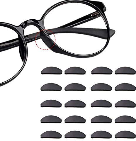 12 Paare Adhesive Nasenpads Anti Rutsch Silikon Brillen Pads für Gläser Sonnenbrille Brille (1 mm Schwarz)