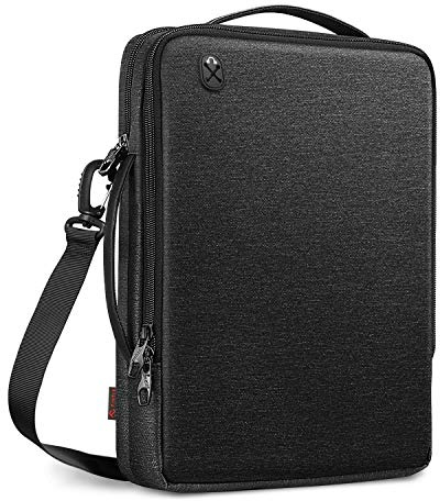FINPAC Laptop Shoulder Bag for 14-inch MacBook Pro M4/M3/M2/M1 Pro/Max A2779 A2442 2024-2021, 13’’ MacBook Air/Pro, Carrying Case for MacBook Air 15, Surface Laptop, HP, Dell, Acer Chromebook, Black