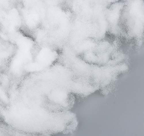 Homewit Füllmaterial 100% Prozent Polyester, Füllwatte Hochflauschig 100g Beutel Natürliche Watte zum Basteln Waschbar 95°C, Bastelwatte Füllmaterial, Hochflauschig Kissenfüllung,Stopfmaterial