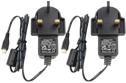Security-01 2-Pack AC to DC 5V 2A Micro USB Power Supply Adapter for Security Camera IPC