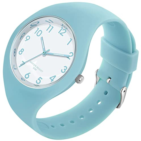 findtime Uhr Damen Armbanduhr Jelly Süßigkeiten Farbe Buntfarbig Frauen Uhren Analog Quarz Damenuhr mit Silikonarmband Wasserdicht Sportuhr für Mädchen Kinderuhr Junge Uhren Kids Watch