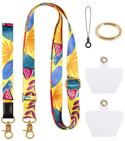 DGHYDZ Cell Phone Lanyard, Phone Lanyard Crossbody, Wrist Strap, lanyards for Keys, Universal Adjustable Shoulder Neck Straps for iPhone Case ID Badges and Most Smartphones