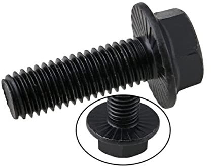 Hochfeste Sechskantschrauben mit Flansch aus Stahl der Güteklasse 10.9 Rahmen Sechskantschrauben Schwarz M5 M6 M8 M10 M12 M14 M16-M14 (1 Stück), 60 mm-HT, gezahnt