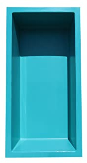 Wacredo GFK Rechteckbecken 240 x 120 x 60cm Kneippbecken Teichbecken Wasserspielbecken architektonisches Wasserbecken für Wasserspiel Glasfaser (Blau)
