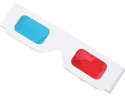 HEMOTON 3D-Sichtbrille 10st Kinderbrille Verschluss Roter Rahmen Anaglyphenbrille Aus Pappe Kindervideos Schnapsgläser Einweg Rote Brille Ornamentrahmen 3D Kleine Gläser Papier Rot Blau