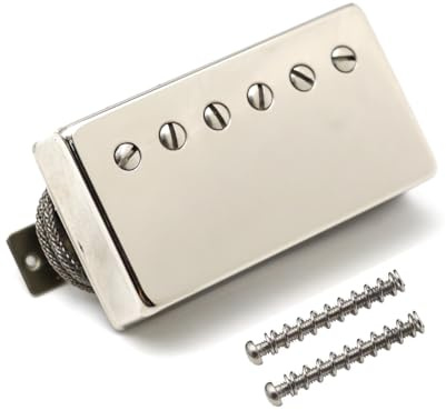 ROZILO Alnico Humbucker-Tonabnehmer im PAF-Stil, Chrom, für E-Gitarre, Halstonabnehmer, passend für Les Paul Gitarrenteil, 5 Stück