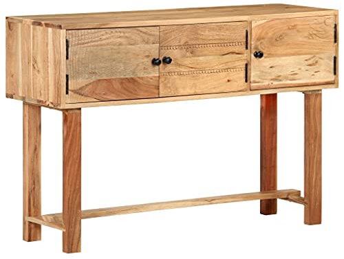 HETFTJN Sideboard, Küchenunterschrank Büroschrank Bücherregal Apothekerschrank Geeignet für Office Schlafzimmer Flur Wohnzimmer 115x35x75 cm Massivholz Akazie