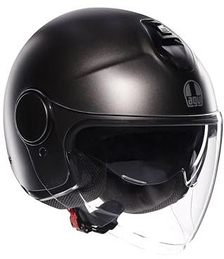 AGV - ETERES E2206, Motorrad Jet-Helmet, Unisex, Matt Asfalto Grey, M