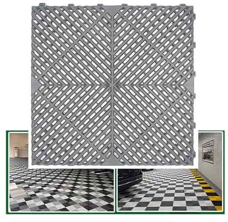 LYHXYLFT Briques De Verrouillage De Drainage De Garage, Tapis De Sol Emboîtables, Planches De Terrasse De Piscine en Carrelage Modulaire, Adaptées À L'entraînement À Domicile, Au Garage, À L'atelier