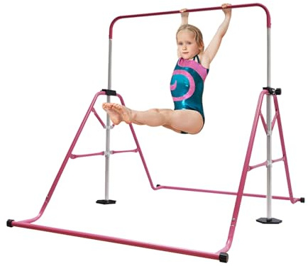 MINRS Gymnastikräcke, gymnastik, barn, trädgård, skräcksystem, gymnastikstänger, horisontell träningsbar, träningsutrustning, utomhus, fitness, justerbar höjd för barn i åldern 3–8 år