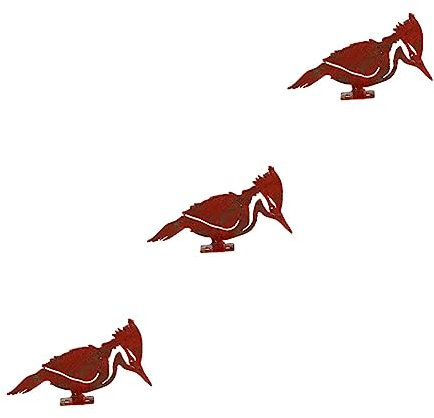 MERRYHAPY 3stücke Iron Arts Stehender Holzschnitt Dekorationsfigur Lifelike Pecker Garten Deko Für Outdoor-szenen Und Gartenverschönerung