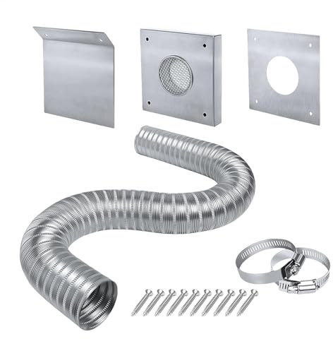 Tubo De Ventilación Para Estufa De Pellets,Kit De Aire Frío Exterior | Accesorios para chimeneas y estufas resistentes a la oxidación - Kit de de aire resistente, juegos de herramientas para c