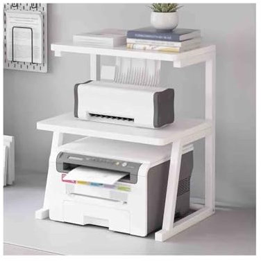 CJHFR472SG Druckerständer Kleines Büro- und Heim-Desktop-Drucker-Aufbewahrungsregal, multifunktionales Aufbewahrungs- und Organisationsregal, mehrschichtiges Kopierregal Druckertisch(Weiß)