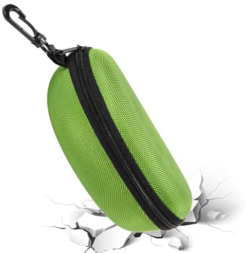 Tragbares Etui für Sonnenbrillen, Hartschalen-Etui für Sonnenbrille, EVA, Gürtelclip, wasserdichte Beschichtung, für Reisen, Radfahren, Camping, Unisex