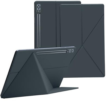 Custodia magnetica per tablet Samsung Galaxy Tab S10 Ultra /S9 Plus con portapenne S, custodia leggera e sottile con supporto magnetico (grigio, Samsung Galaxy Tab S10/S9 Ultra 14,6)