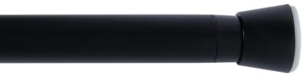 Tringle à rideaux extensible sans perçage Ø28 mm en métal, installation facile, barres de rideaux Premium CINTACOR couleur noire 50-80 cm
