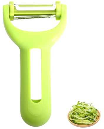 4 in 1 Potato Peeler, Peelers for Kitchen, Non-Slip Handle, Kitchen Gadgets for Fruit, Apples, Carrots, Asparagus, Cucumbers (Green)