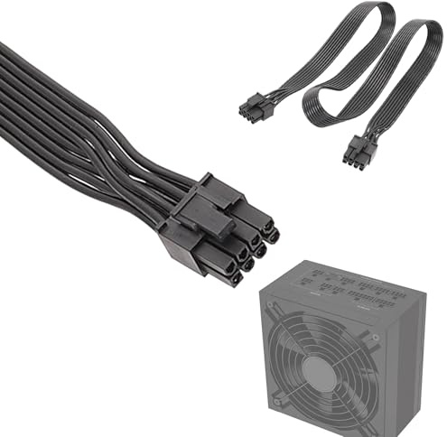 keloppasit Cable de tarjeta gráfica VGA, Cable adaptador de corriente de 8