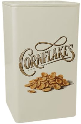 speecheese Cornflakes Vintage VorratsDose 900ml klassische MetallDose 900ml im Retro-Stil für Küche